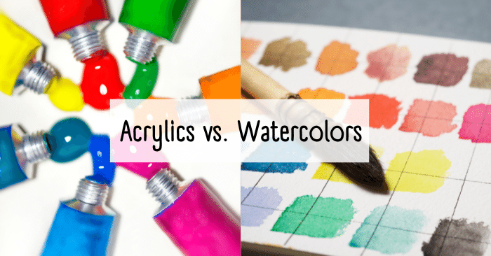 acrylic vs watercolor paint
